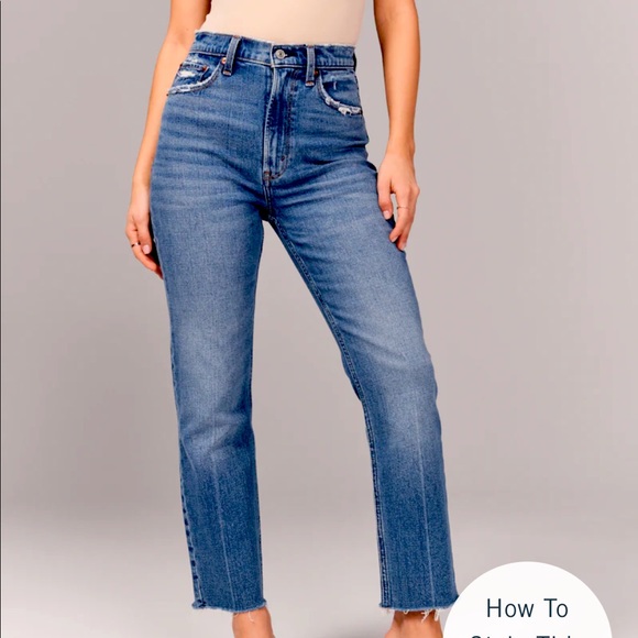 Abercrombie & Fitch Denim - Abercrombie & Fitch Ultra High Rise Ankle Straight Jeans Sz 25 NWT